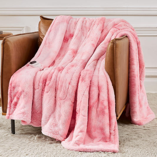 Luxury Heated Blanket – Soft Faux Fur, Sleeves & Foot Pockets